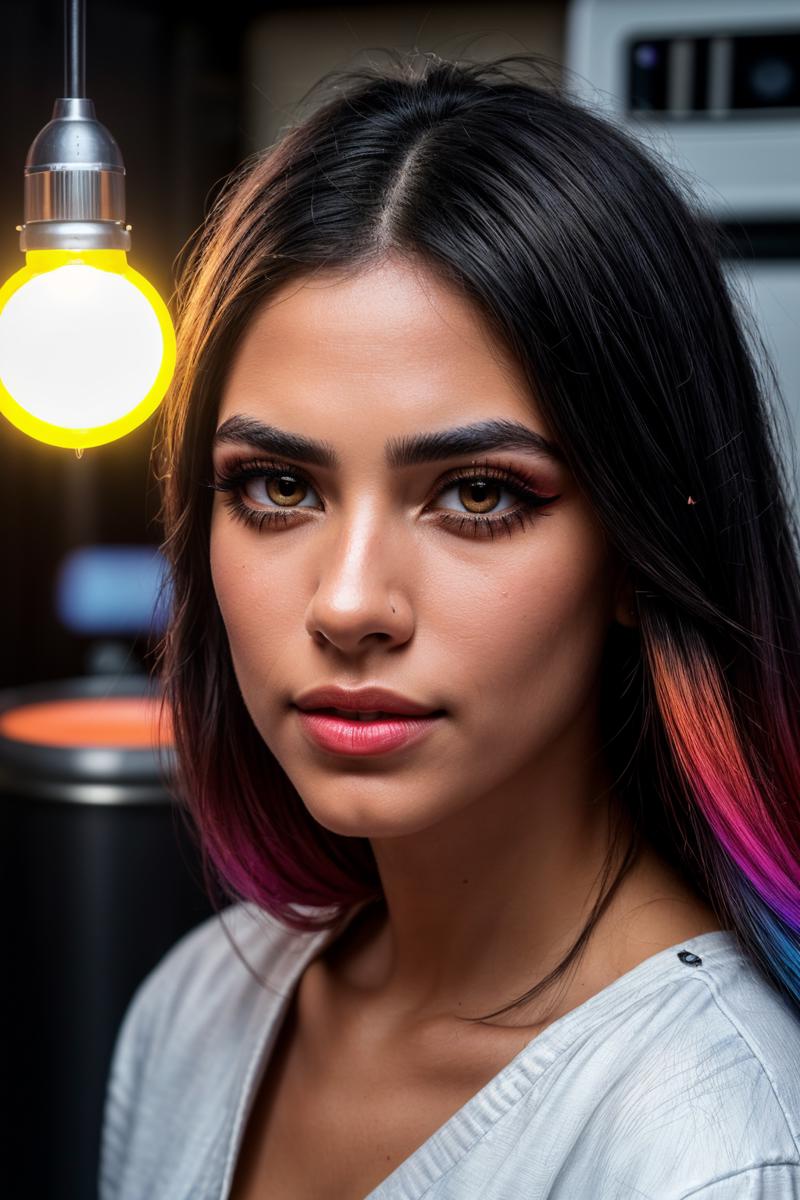 [number]-329712129-photo of (EPHud43lmuft1_0.99), closeup portrait, perfect hair, (modern photo, Rainbow-themed t-shirt with a whimsical design fea.png